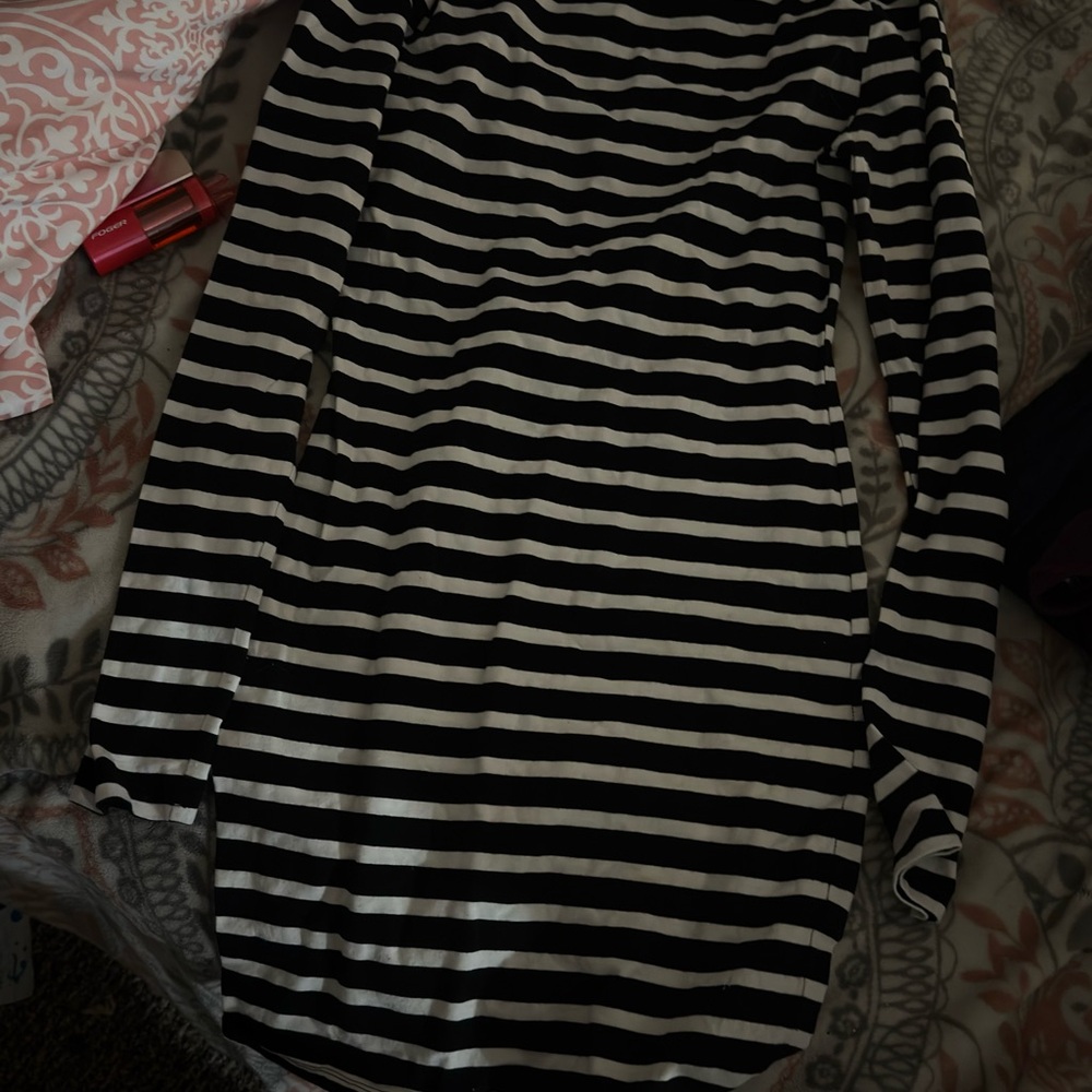 Black and White Striped Dress